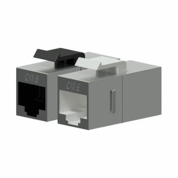 Keystone adaptér CAT6 RJ45-RJ45 Kovové stínění - CAT6 RJ4...