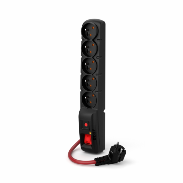 Acar F5 3m kabel, 5 zásuvek, přepěťová ochrana, max.proud...