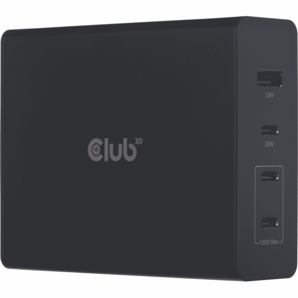 Club3D cestovní nabíječka 132W GAN technologie, 4xUSB-A a...