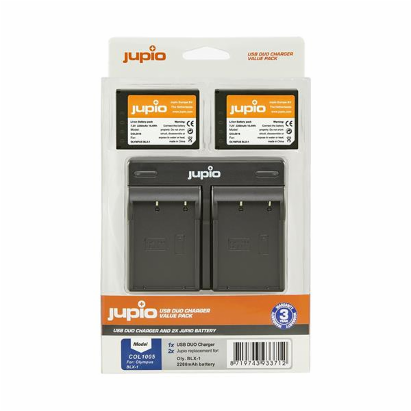 Set Jupio 2x Battery BLX-1 2280mAh + USB Dual Charger pro...