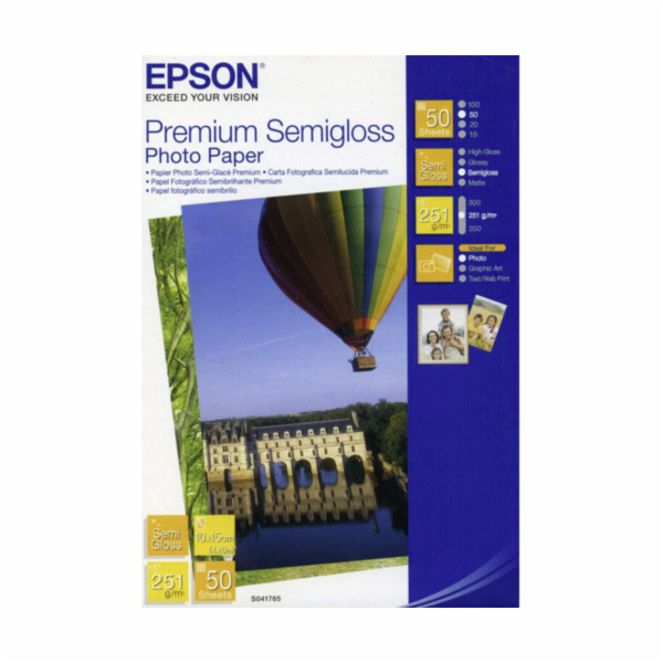 EPSON paper 10x15 - 251g/m2 - 50sheets - premium semi-gloss