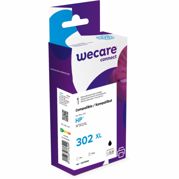 WECARE ARMOR ink kompatibilní s HP F6U68AE, černá/black