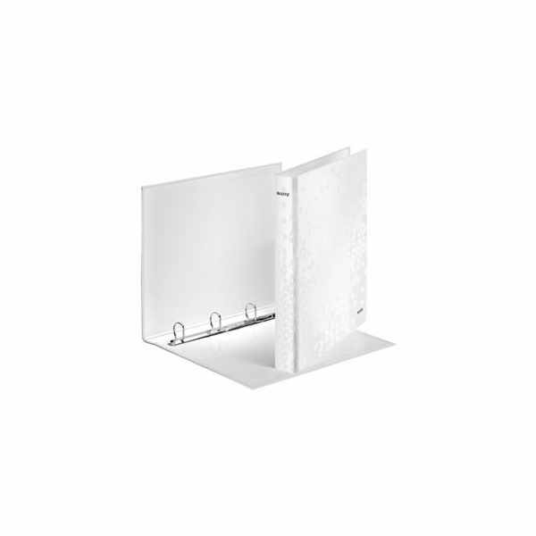 LEITZ Kroužkový pořadač  WOW, A4+, 4DR/25mm, perleťová bílá