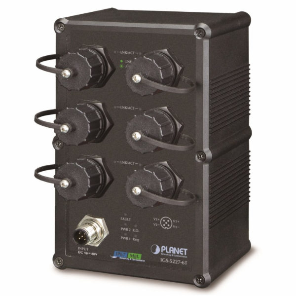 Planet IGS-5227-6T vodotěsný průmyslový L3 switch, 6x1Gb,...