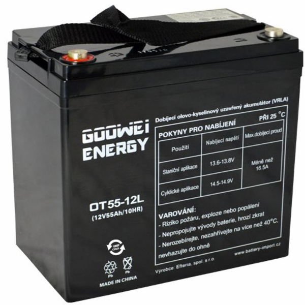 GOOWEI ENERGY Pb záložní akumulátor VRLA GEL 12V/55Ah (OT...