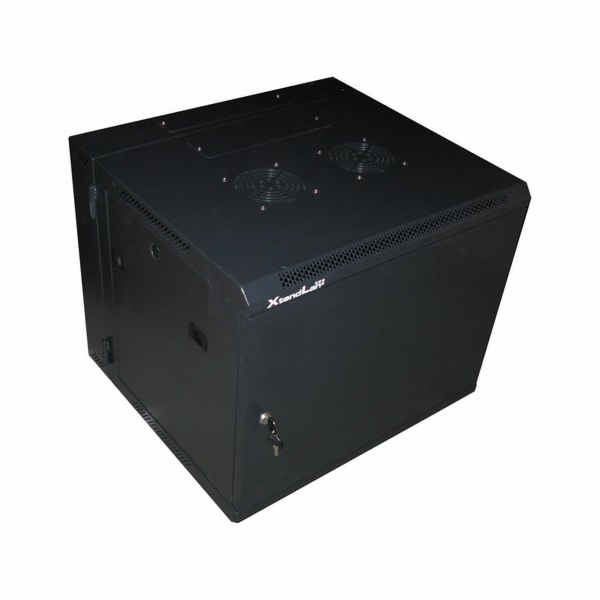 XtendLan 9U/600x550, na zeď, dvoudílný, plné dveře