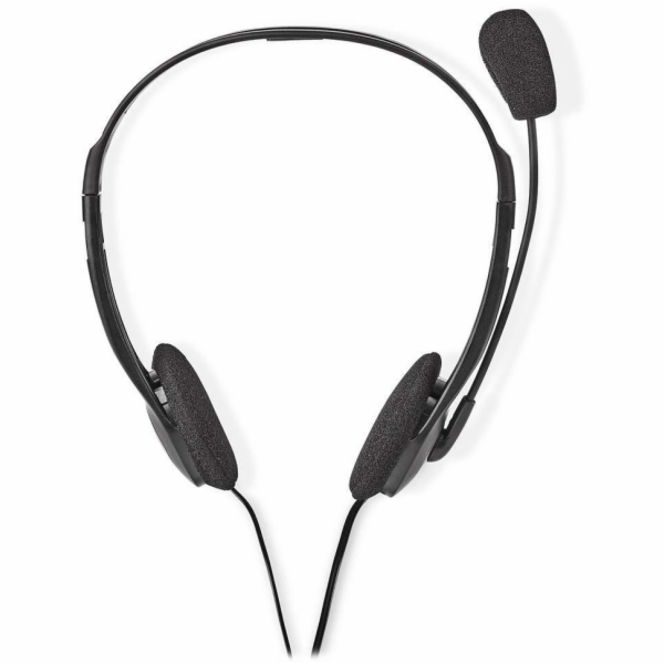 NEDIS headset CHST100BK/ drátová sluchátka + mikrofon/ 2x...