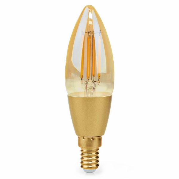 NEDIS Wi-Fi chytrá LED žárovka s vláknem/ E14/ svíčka/ 4,...