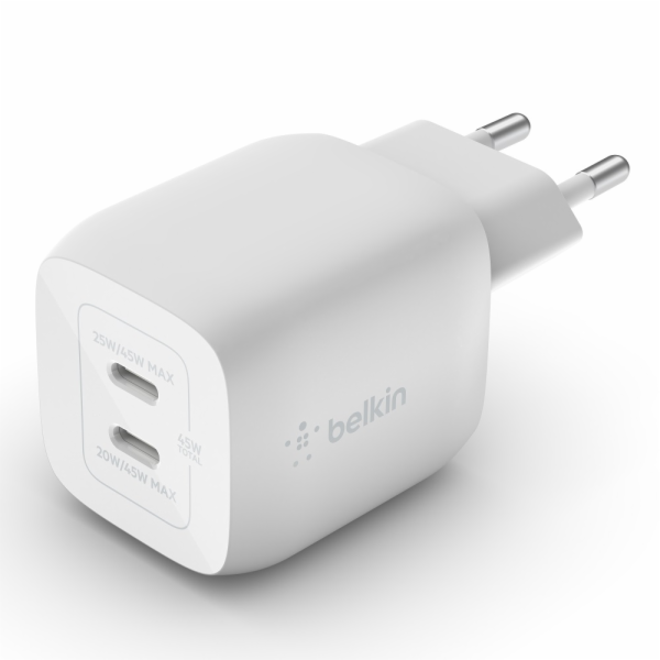 Belkin&nbsp;WCH001vf&nbsp;Belkin&nbsp;Duální&nbsp;45W&nbsp;USB-C&nbsp;Power&nbsp;Delivery&nbsp;Ga...