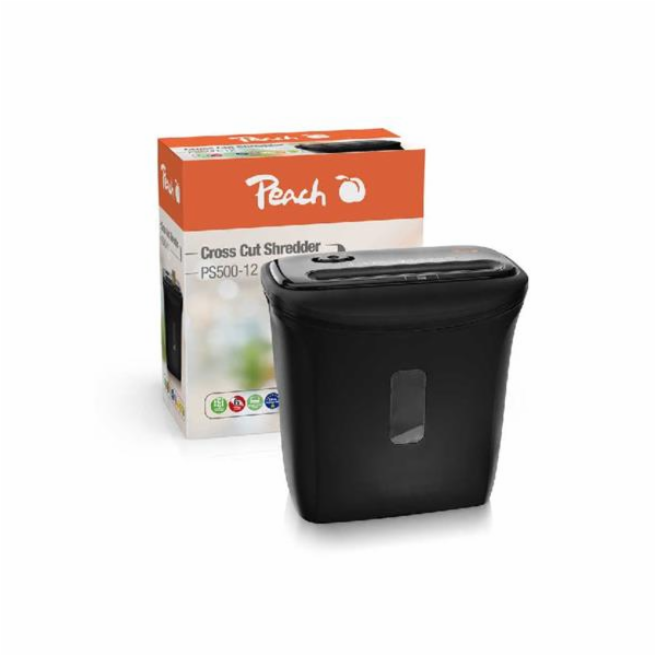 PEACH skartovač Cross Cut Shredder PS500-12, P-4, 6 listů...