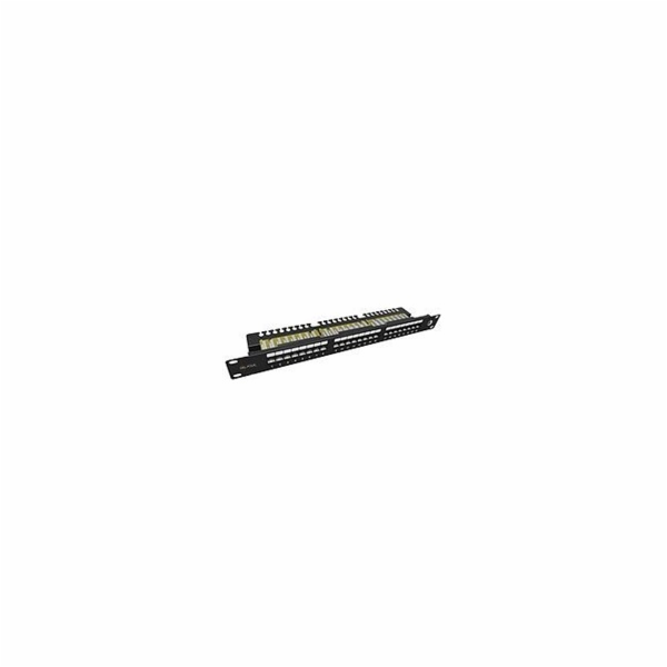 Solarix Patch panel 24x RJ-45 Cat6 UTP s vyvazovací lišto...