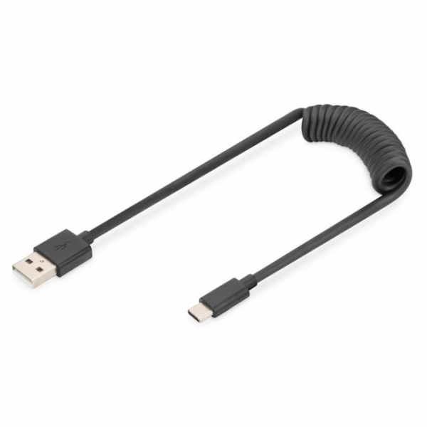 Digitus AK-300430-006-S USB Typ A na USB Typ C Pružinový ...