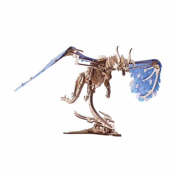 Ugears 3D dřevěné mechanické puzzle Vířící drak