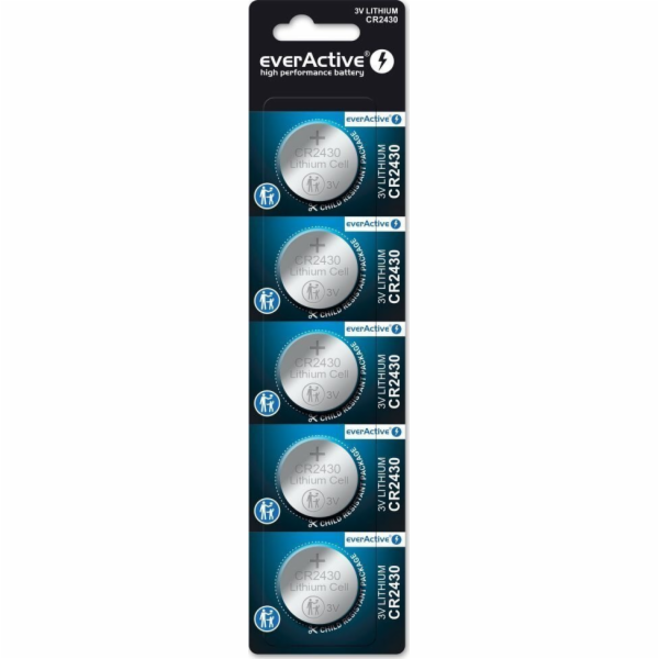 Mini everActive CR2430 lithiová baterie v blistru po 5 ku...