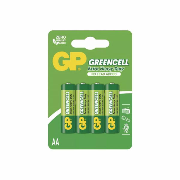 Baterie AA (R6) Zn-Cl GP Greencell  4ks