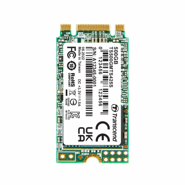 Transcend MTS425S 500GB, TS500GMTS425S SSD disk M.2 2242,...
