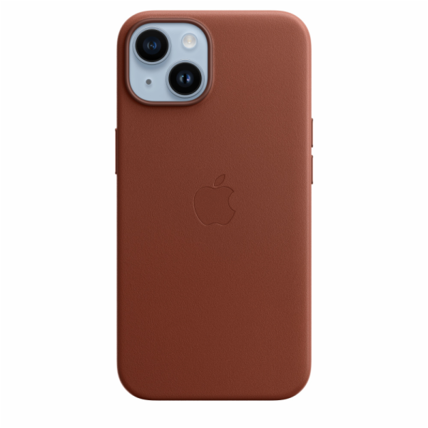 Kožené pouzdro s MagSafe pro iPhone 14 - umbr