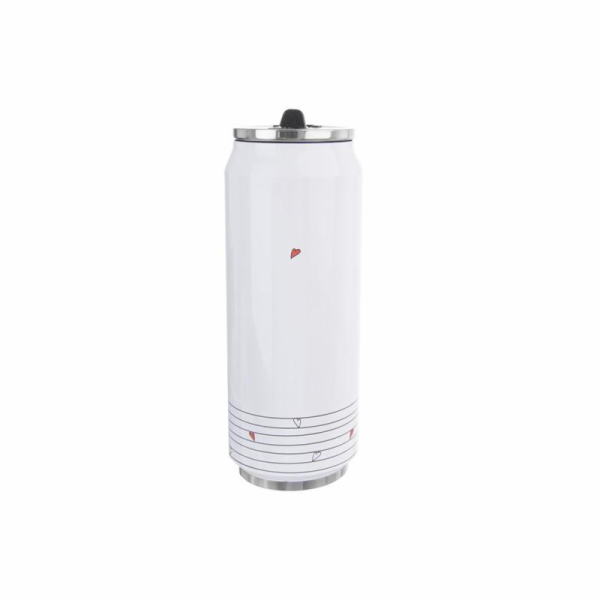Termoska/plechovka SRDÍČKA 0,5 l
