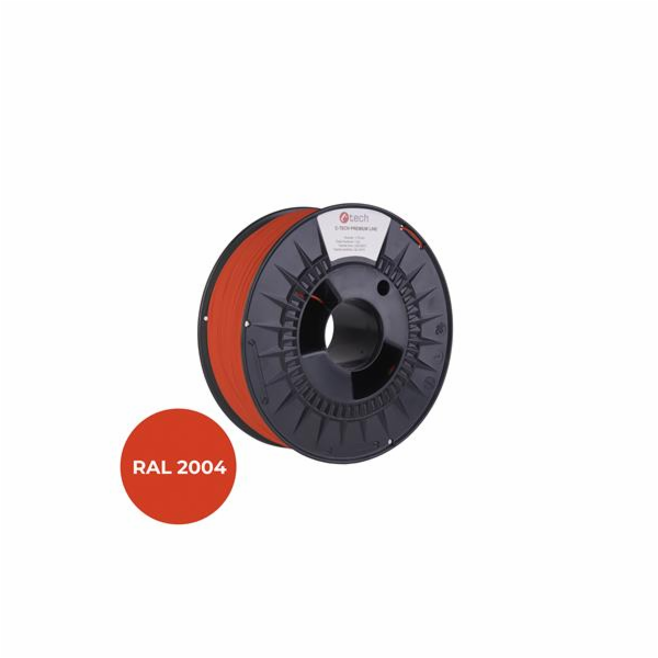 C-TECH Tisková struna (filament) PREMIUM LINE, PETG, oran...