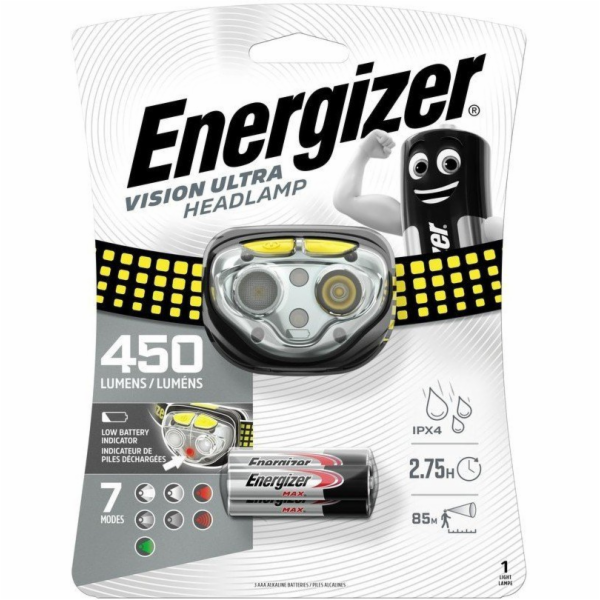 Energizer Headlight Vision Ultra 3AA 450 LM, 3 barvy světla