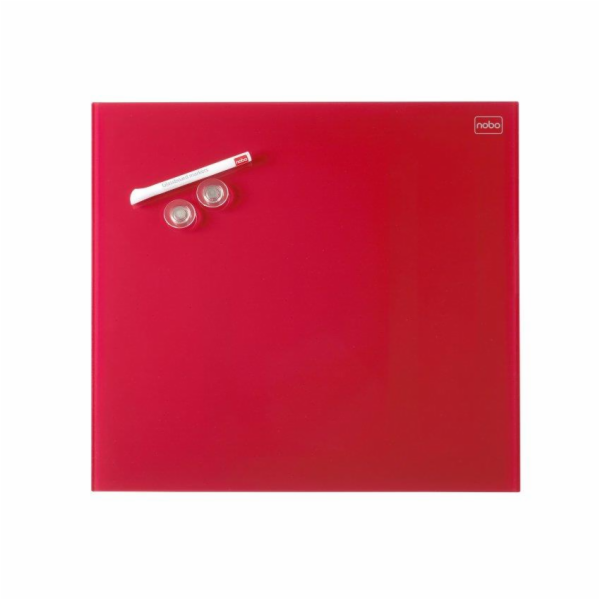 Nobo skleněná červená tabule 450 x 450 mm