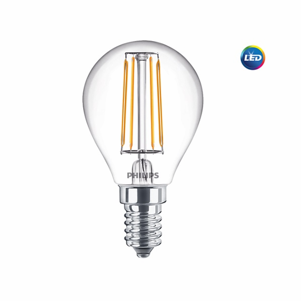 Philips CorePro LEDLuster ND 6.5-60W P45 E14 827 CLEAR GL...