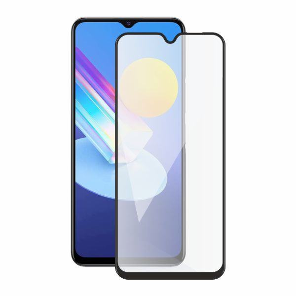 Screenshield VIVO Y72 5G (full COVER black) Tempered Glas...
