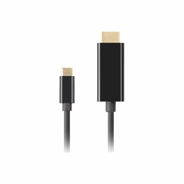 Lanberg USB-C(M)->HDMI(M) kabel 1,8m 4K 60Hz černá