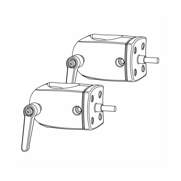 ERGOTRON DS100 OUTBOARD POLE CLAMPS, úchytky pro lištu ke...