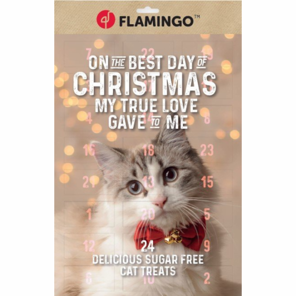 Flamingo Adventní kalendář s pamlsky pro kočky 295g
