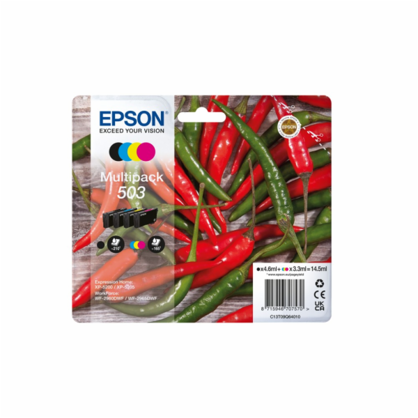Epson 503 Multipack - 4-balení - černá, žlutá, azurová, p...