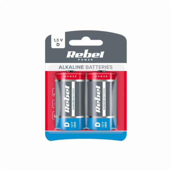 Baterie D (R20) alkalická REBEL Alkaline Power 2ks / blis...