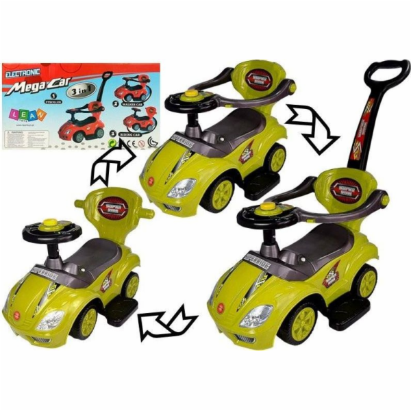 Lean Sport Ride-On s kočárkem Mega Car 3v1 žlutý