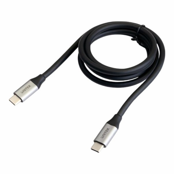 USB Unitek USB-C na USB-C kabel stříbrný (C14091ABK)