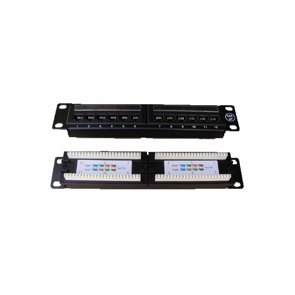 DATACOM&nbsp;Patch&nbsp;panel&nbsp;UTP&nbsp;10"&nbsp;12&nbsp;port&nbsp;CAT5E,&nbsp;2x6&nbsp;pozic,&nbsp;1U,...