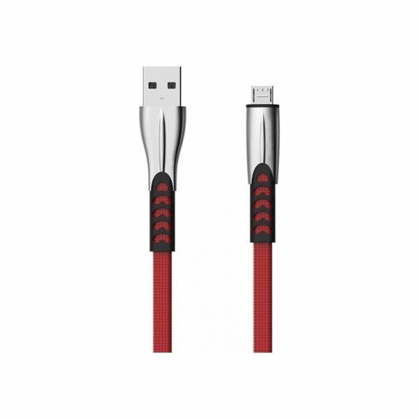 USB CABLE MICRO 2.4A RED FLAT 2400mAh QUICK CHARGER QC 3....