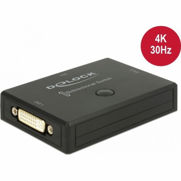 DeLOCK DVI 2 - 1 přepínač obousměrný 4K 30 Hz, přepínač DVI