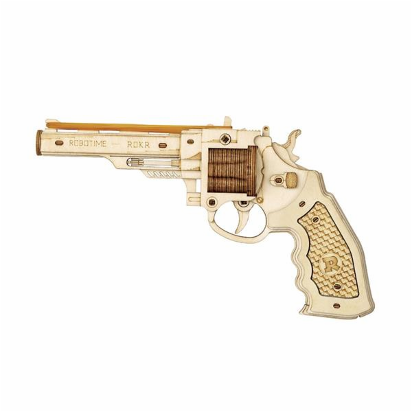 RoboTime 3D dřevěné mechanické puzzle Revolver Corsac