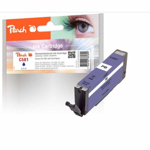 PEACH kompatibilní cartridge Canon PGI-580XL, black, 17ml