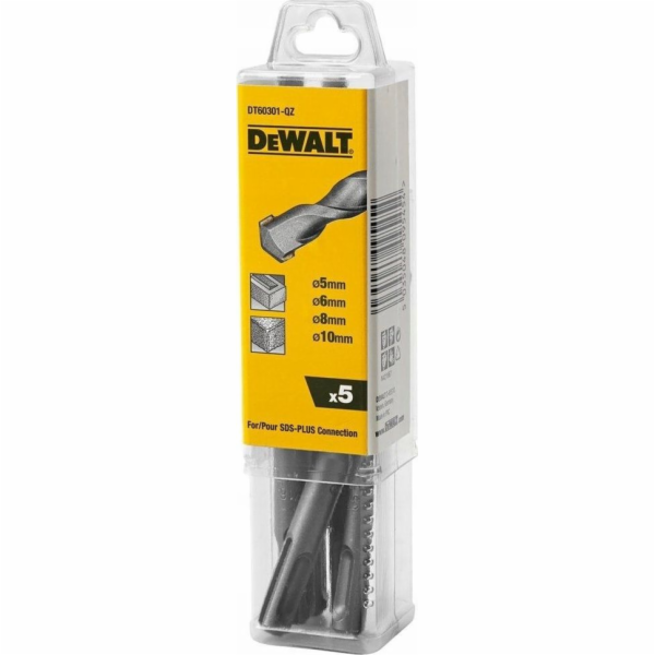 Dewaltův vrták do betonu SDS+ 5 6 10 8 mm 5 ks. (DT60301-QZ)