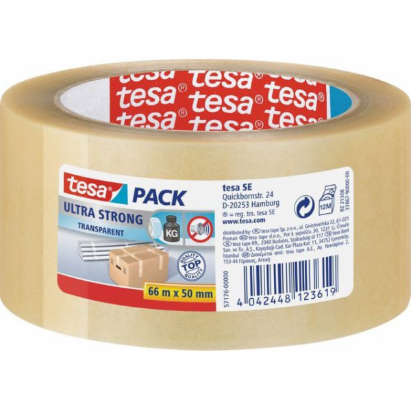 Tesa Packband 66m x 50mm Ultra strong transparent  57176