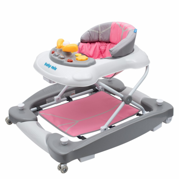 Baby Mix růžová dětské multimediální chodítko