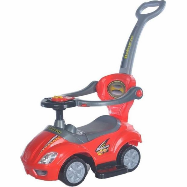 Dětské odrážedlo s vodící tyčí 3v1 Baby Mix Mega Car červené