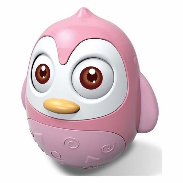 Kývací hračka Baby Mix tučňák růžový