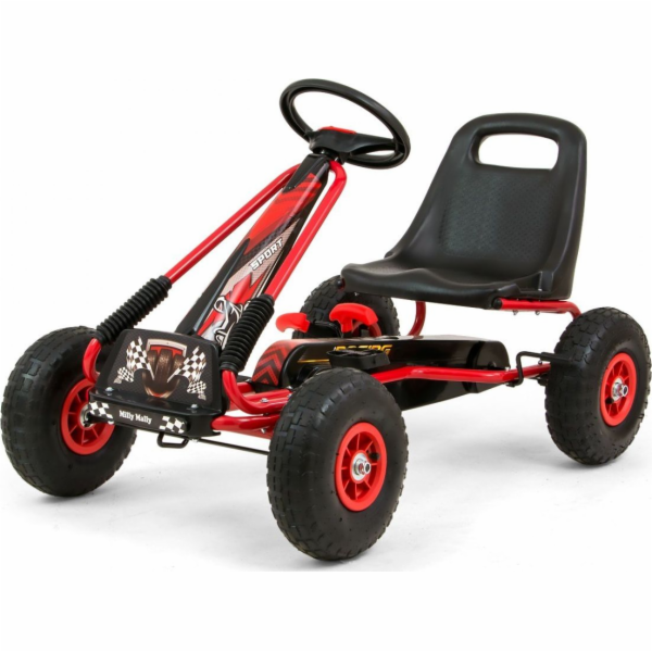 Dětská šlapací motokára Go-kart Milly Mally Thor červená