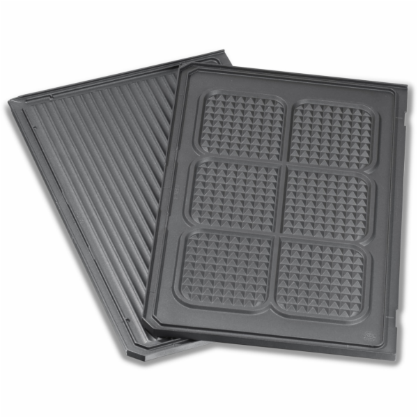 Grillplatte unten, geriffelt / Waffelmuster
