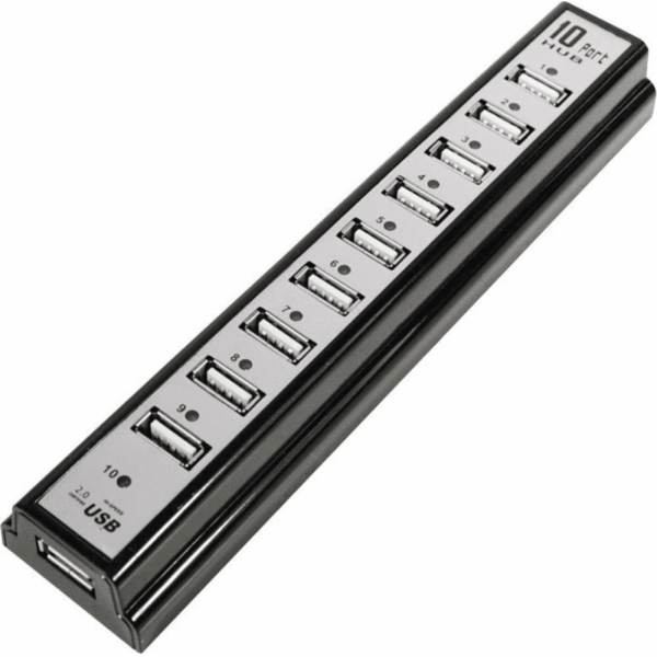 USB HUB LogiLink HUB USB2.0 s 10portovým napájecím zdroje...