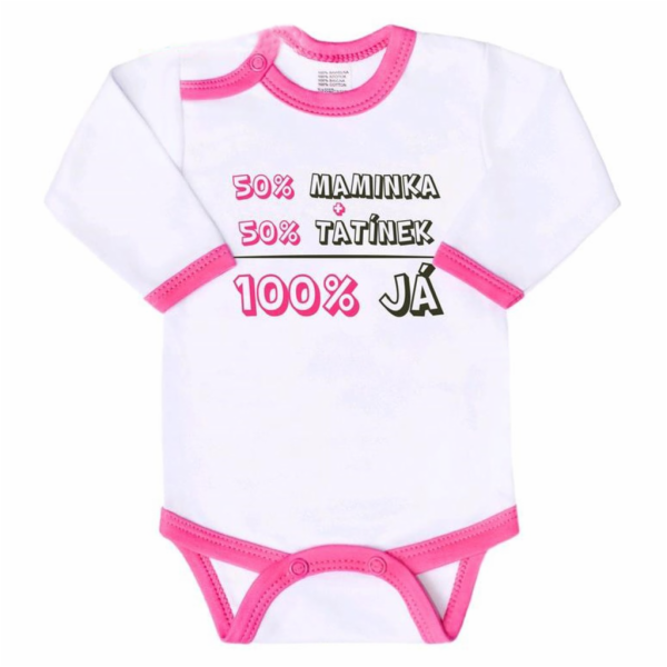 Body s potiskem New Baby 50% MAMINKA + 50% TATÍNEK - 100%...