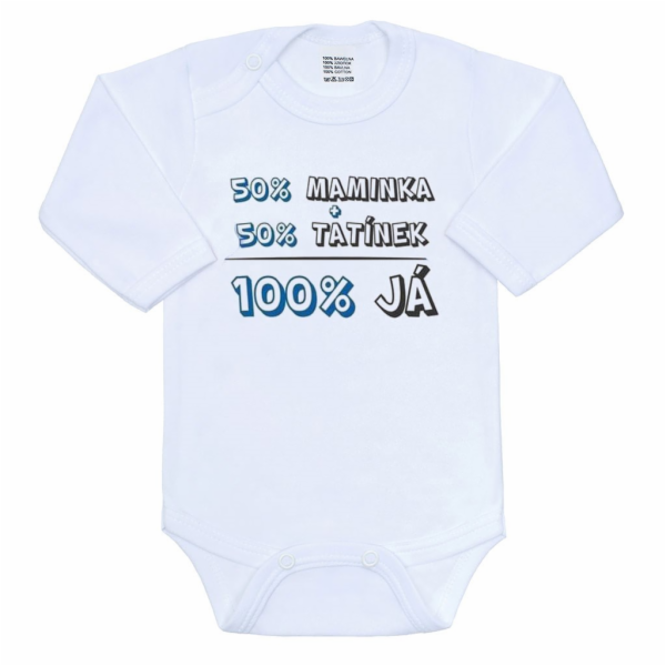 Body s potiskem New Baby 50% MAMINKA + 50% TATÍNEK - 100%...