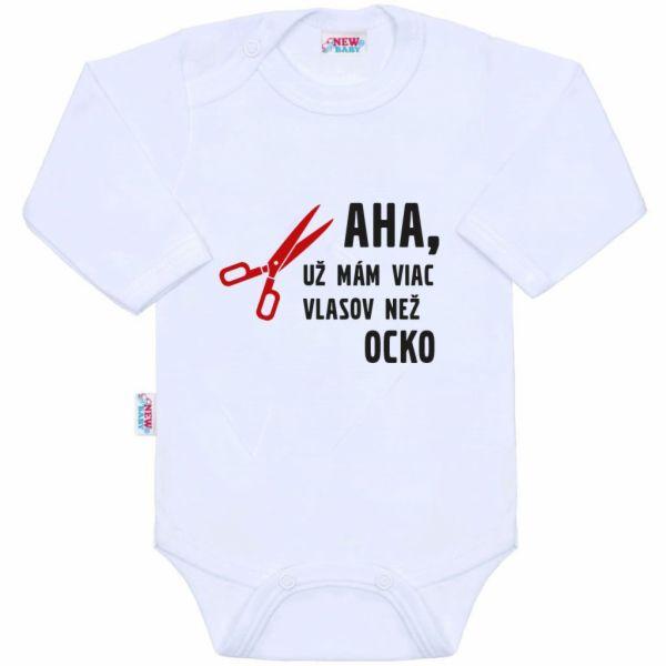 Body s potiskem New Baby Viac vlasov než ocko